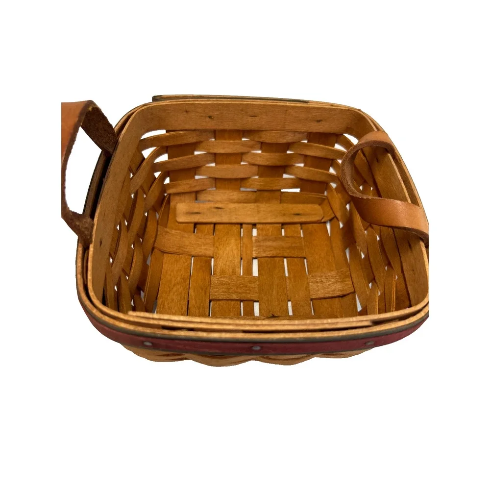 1991 Longaberger Father's Day Spare Change Basket w/Liner, Protector & Tie-On